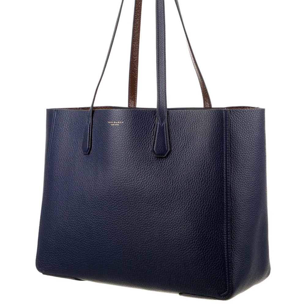 TORY BURCH Phoebe Tote Bag in Royal Navy / Buffalo